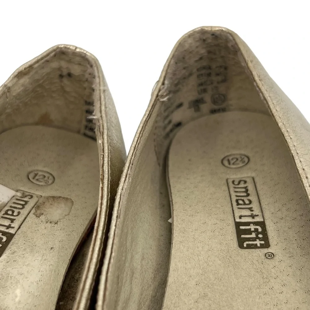 Smart Fit Gold Slip On Ballet Flats Size 12 1/2 Girl’s